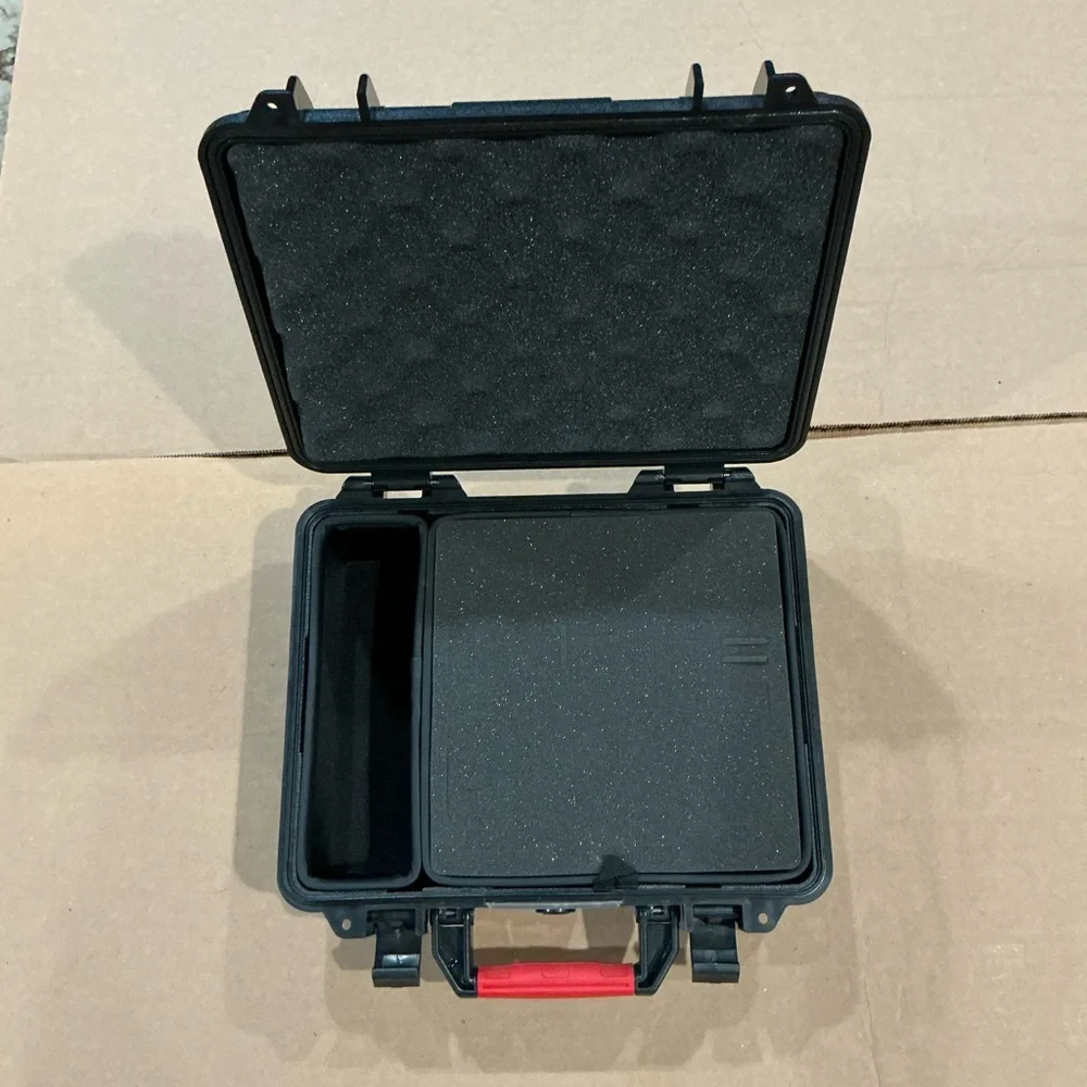 Black Protective Camera Case with Red Handle
